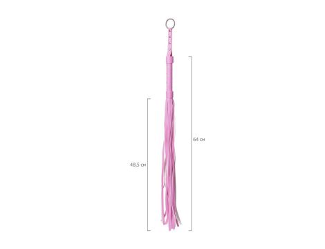 Anonymo flogger, PU leather, pink, 64 cm - 5