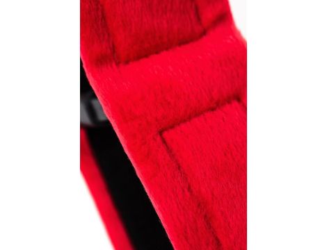 Anonymo handcuffs, velour, red, 24 cm - 6