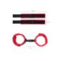 Anonymo handcuffs, velour, red, 24 cm - 6