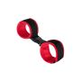 Anonymo handcuffs, velour, red, 29 cm - 5