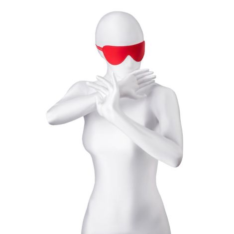 Anonymo mask, PU leather, red, 65 cm