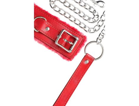 Anonymo collar, PU leather, red - 10