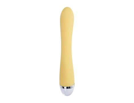 Vibrator with clitoral stimulator Flovetta by Toyfa Aster, silicone, yellow, 22 cm - 4