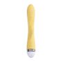 Vibrator with clitoral stimulator Flovetta by Toyfa Aster, silicone, yellow, 22 cm - 3