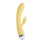 Vibrator with clitoral stimulator Flovetta by Toyfa Aster, silicone, yellow, 22 cm - 4