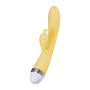 Vibrator with clitoral stimulator Flovetta by Toyfa Aster, silicone, yellow, 22 cm - 6