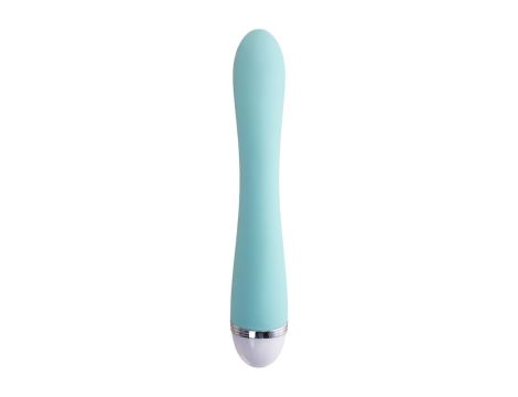 Vibrator with clitoral stimulator Flovetta by Toyfa Iris, silicone, mint, 22 cm - 4