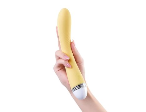 Vibrator Flovetta by Toyfa Calla, silicone, yellow, 22 cm - 6