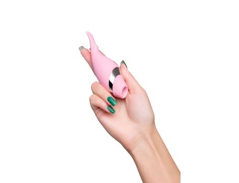 Multifunctional erogenous zone stimulator Flovetta by Toyfa DAHLIA, silicone, pink, 14 cm - 8