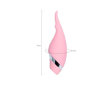 Multifunctional erogenous zone stimulator Flovetta by Toyfa DAHLIA, silicone, pink, 14 cm - 11