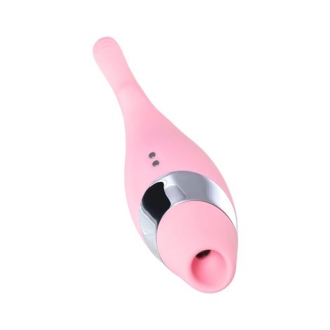 Multifunctional erogenous zone stimulator Flovetta by Toyfa DAHLIA, silicone, pink, 14 cm - 6