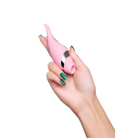 Multifunctional erogenous zone stimulator Flovetta by Toyfa DAHLIA, silicone, pink, 14 cm - 8