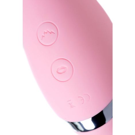 Multifunctional erogenous zone stimulator Flovetta by Toyfa DAHLIA, silicone, pink, 14 cm - 13