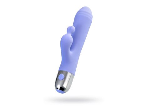 Vibrator with clitoral stimulation Flovetta Crocus, silicone, purple, 17.5 cm