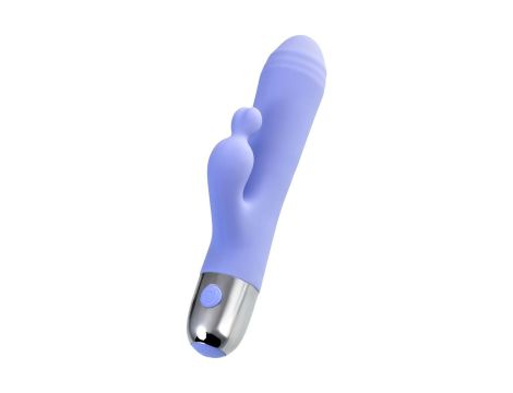 Vibrator with clitoral stimulation Flovetta Crocus, silicone, purple, 17.5 cm - 5