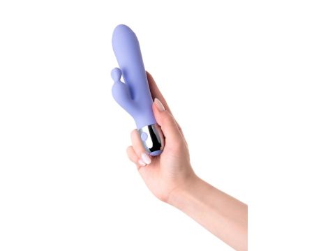 Vibrator with clitoral stimulation Flovetta Crocus, silicone, purple, 17.5 cm - 7