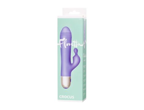 Vibrator with clitoral stimulation Flovetta Crocus, silicone, purple, 17.5 cm - 8