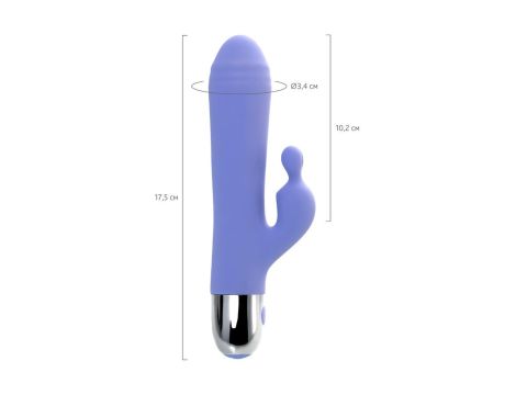 Vibrator with clitoral stimulation Flovetta Crocus, silicone, purple, 17.5 cm - 10