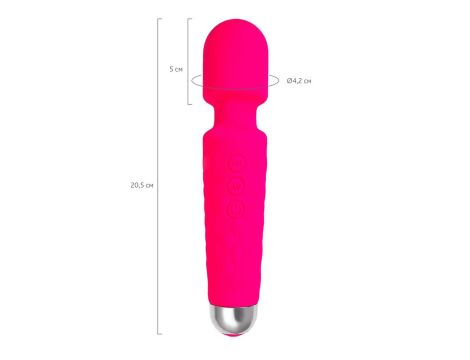 Flovetta Peony Vibrating massager, silicone, pink, 20.5 cm - 3