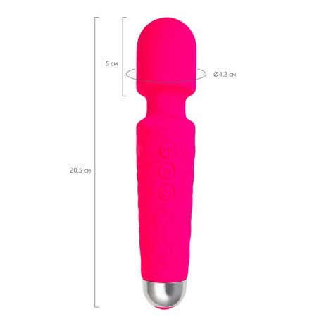 Flovetta Peony Vibrating massager, silicone, pink, 20.5 cm - 3