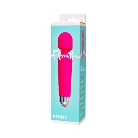 Flovetta Peony Vibrating massager, silicone, pink, 20.5 cm - 5