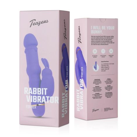 Teazers Silicone Rabbit Vibrator - Purple - 9