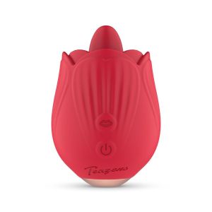 Teazers Rose Vibrator - Licking and Vibrating - image 2