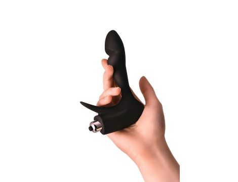 EROTIST First prostate stimulator, silicone, black, 14.4 cm - 8