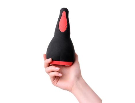 EROTIST Eruption; Rechargeable masturbator, Silicone, Black, 18.5 cm. - 3