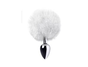 Silver anal plug TOYFA Metal with faux fur - image 2