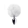 Silver anal plug TOYFA Metal with faux fur - 3