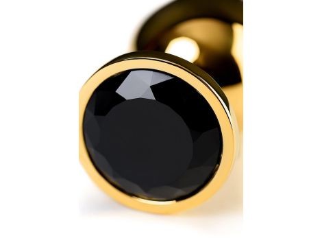 Gold anal plug TOYFA Metal with pink round-shaped gem - 7