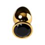 Gold anal plug TOYFA Metal with pink round-shaped gem - 4