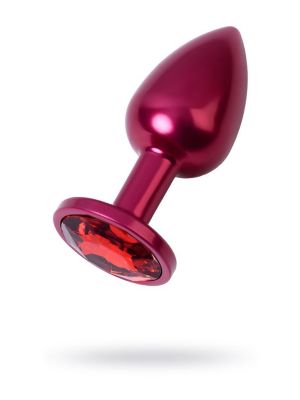 Red anal plug TOYFA Metal with a red colored gem