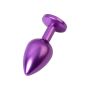 Purple anal plug TOYFA Metal,with a amethyst colored gem - 4