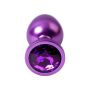 Purple anal plug TOYFA Metal,with a amethyst colored gem - 5