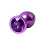 Purple anal plug TOYFA Metal,with a amethyst colored gem - 6