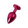 Red anal plug TOYFA Metal with black gem - 4