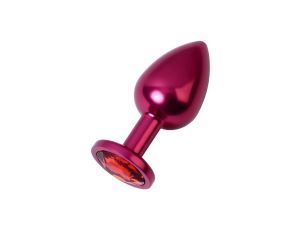 Red anal plug TOYFA Metal with red gem - image 2