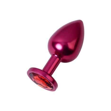 Red anal plug TOYFA Metal with red gem - 2