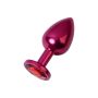 Red anal plug TOYFA Metal with red gem - 3