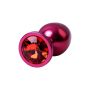 Red anal plug TOYFA Metal with red gem - 6