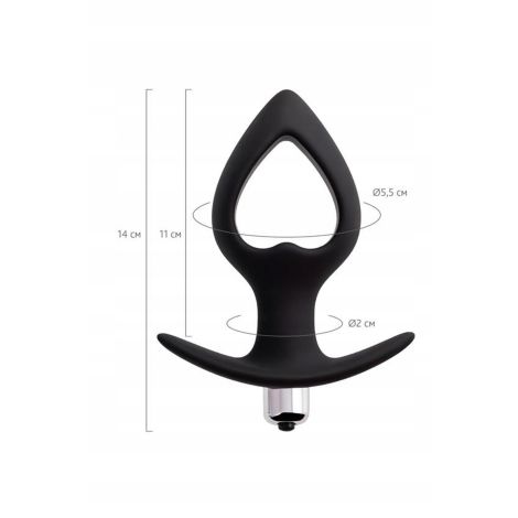 TOYFA POPO Pleasure Anal Plug Cordis M Vibro Black - 3