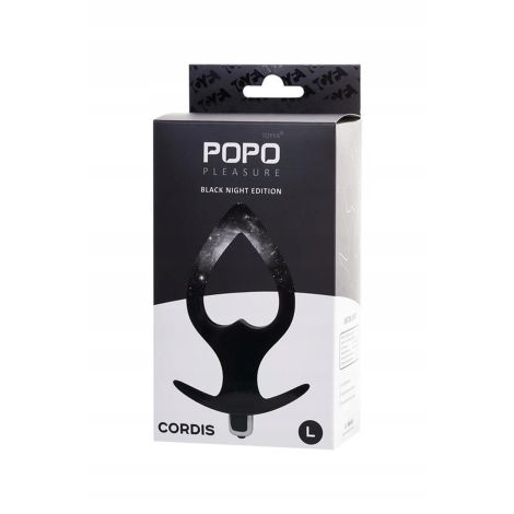 TOYFA POPO Pleasure Anal Plug Cordis L Vibro Black