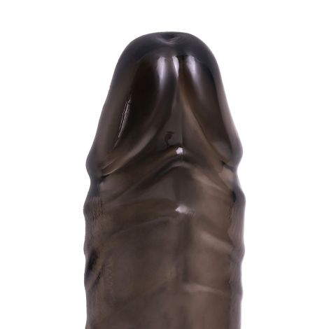 ToyFa XLover, Penis sleeve, for enlargement, TPE, transparent black, 15,5 cm - 11