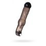 xToyFa XLover, Penis Sleeve, for increase in size with vibration, TPE, transparent black, 19.4 cm - 2