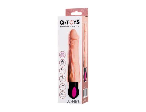 A-TOYS Vibrator with heating TPE 12 speeds bendable rechargble