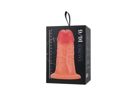 Realistic dildo Caliber 16/6 , PVC, flesh,  length 16cm, diameter 6cm - 12