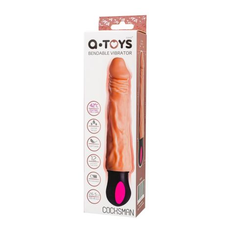 A-TOYS  Realistic Vibrator with heating, TPE, 12 Modes, bendable, recharble