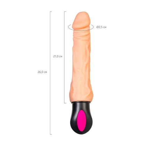 A-TOYS  Realistic Vibrator with heating, TPE, 12 Modes, bendable, recharble - 9